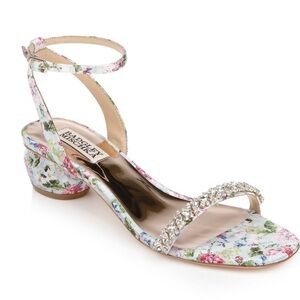 Badgley Mischka Floral Crystal Sandals